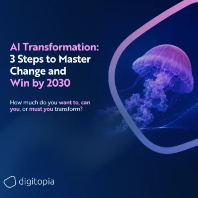 AI transformation maturity framework showing the three steps of assessment, strategy, and execution based on DAIMI
