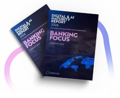 Two copies of the Digital & AI Maturity Report 2026 Banking Focus