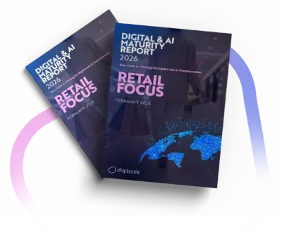 Two copies of the Digital & AI Maturity Report 2026 Retail Focus