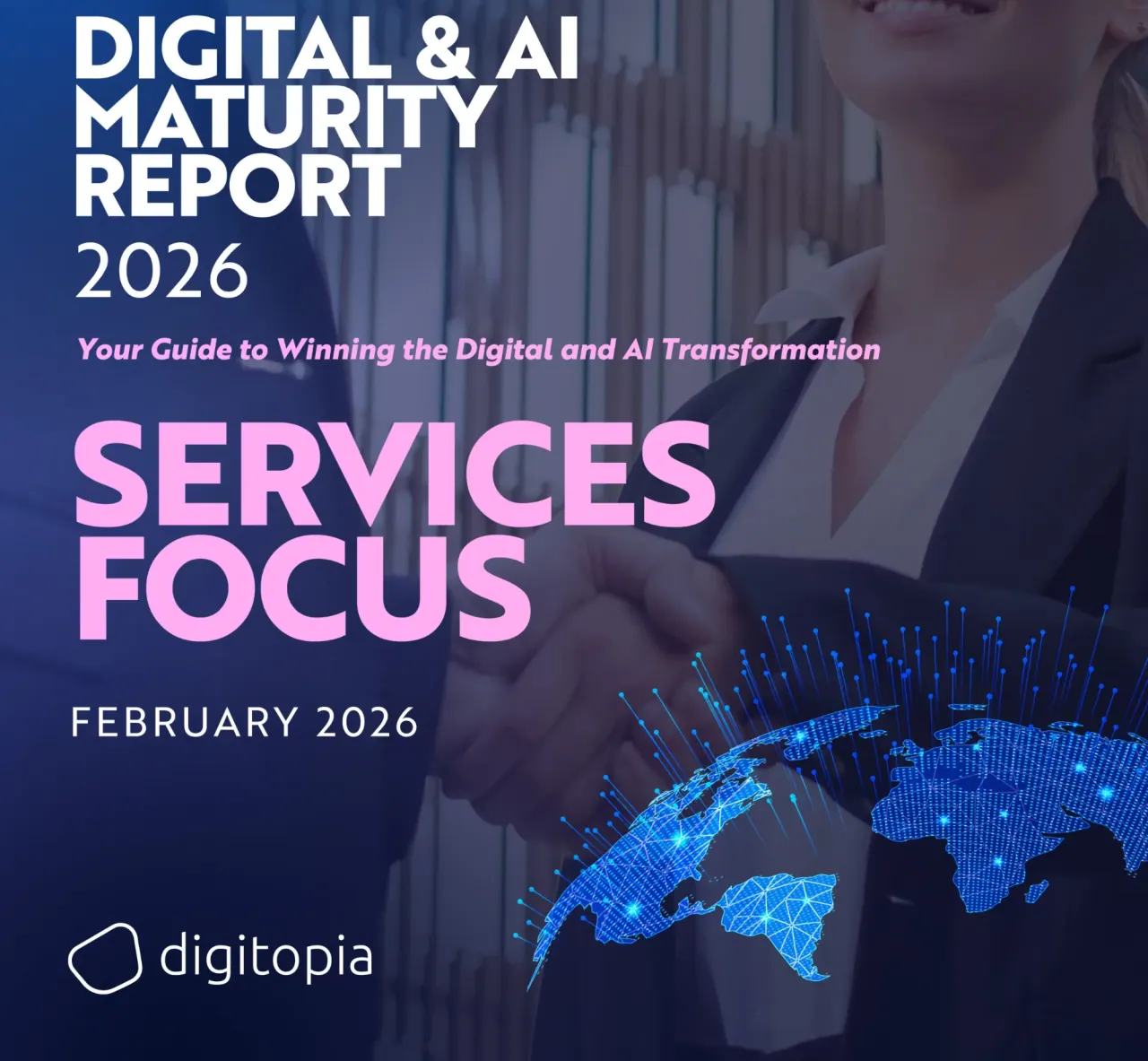 Digital & AI Maturity Report 2026 Industry Focus – Services cover