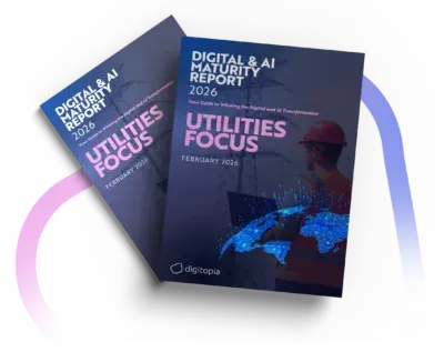 Two copies of the Digital & AI Maturity Report 2026 Utilities Focus
