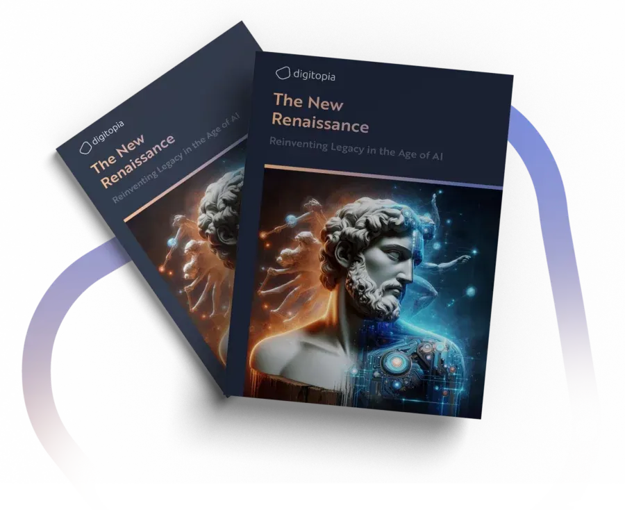Two copies of The New Renaissance, one behind the other, on a white background.